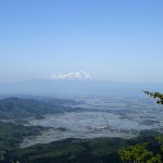 藤倉山から見る鳥海山と庄内平野